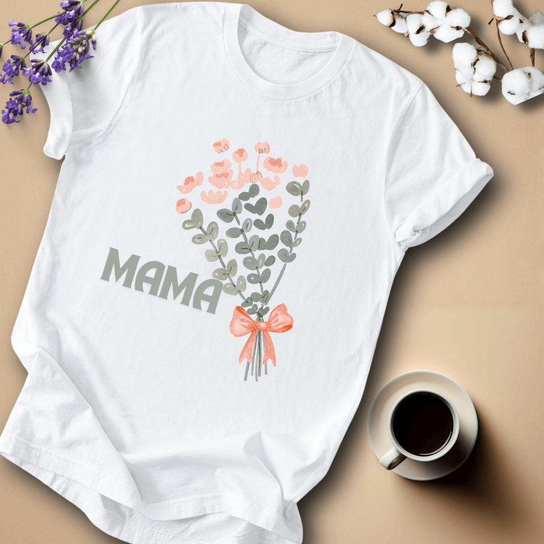 mom life tee that says Bouquet Mom T-Shirt for moms