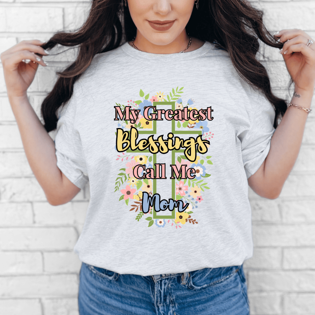 mom life tee that says Call Me Mom T-Shirt for moms
