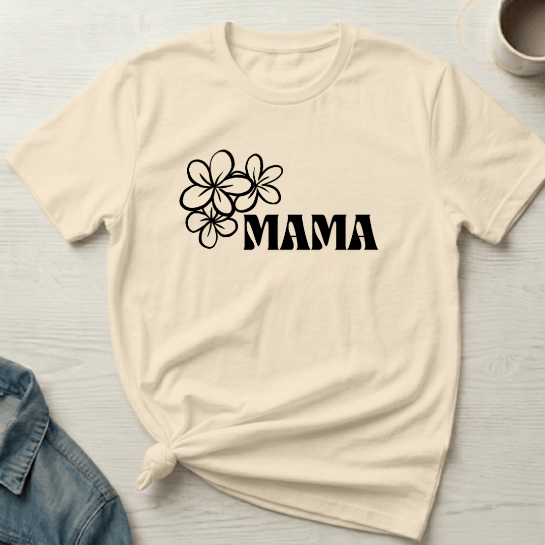mom life tee that says Floral Mom T-Shirt for moms