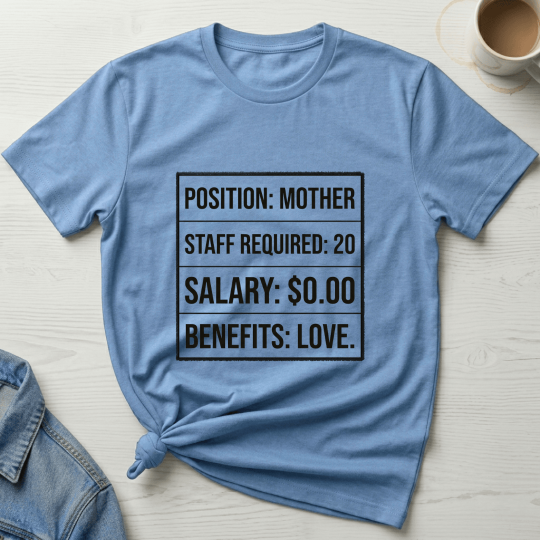 mom life tee that says Job Position Mom T-Shirt for moms