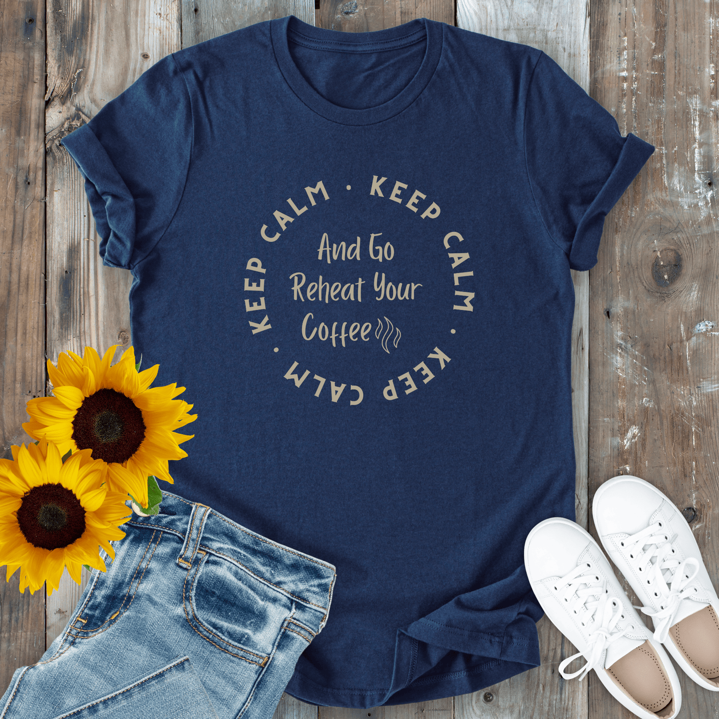 mom life tee that says Keep Calm Mom Humor T-Shirt for moms