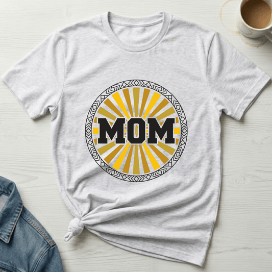 mom life tee that says Badge Mom T-Shirt for moms