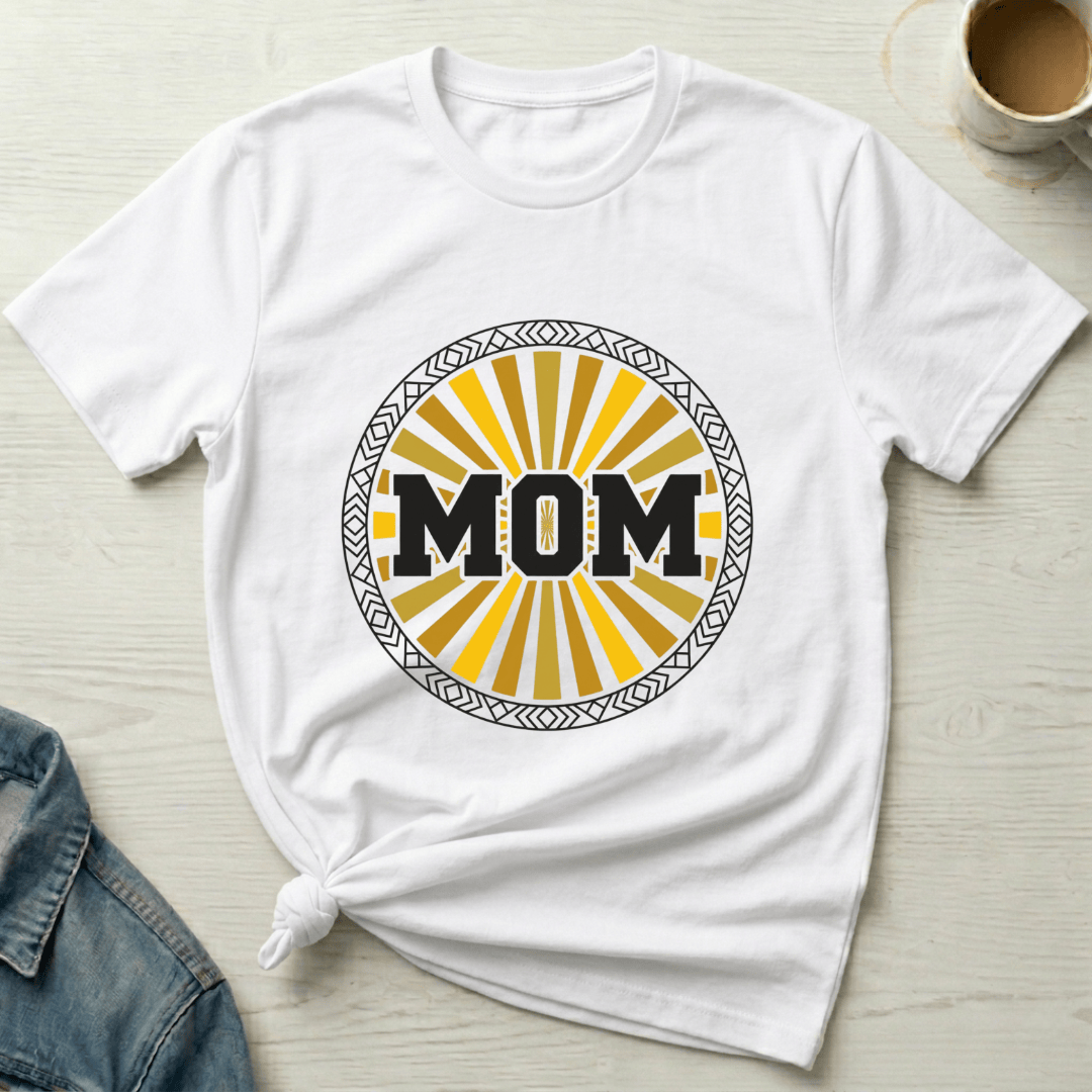 mom life tee that says Badge Mom T-Shirt for moms