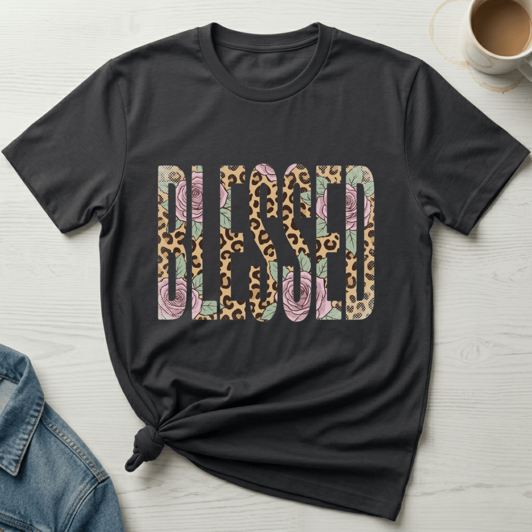 mom life tee that says Blessed Mom T-Shirt for moms