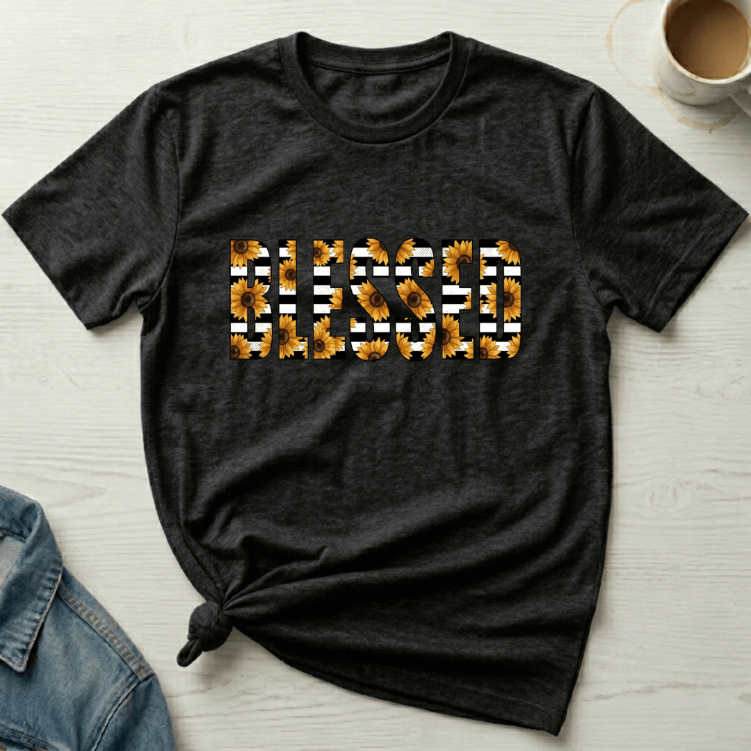 mom life tee that says Blessed Mom T-Shirt for moms
