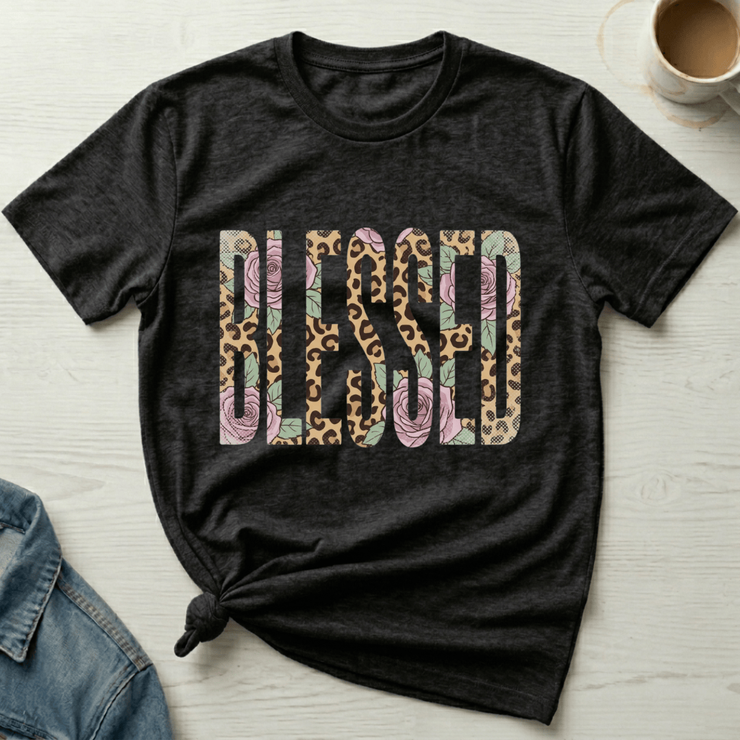 mom life tee that says Blessed Mom T-Shirt for moms