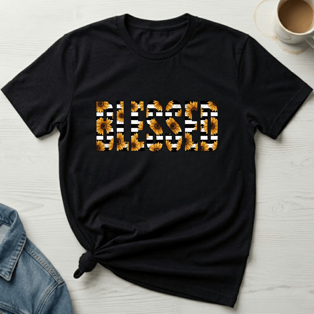 mom life tee that says Blessed Mom T-Shirt for moms