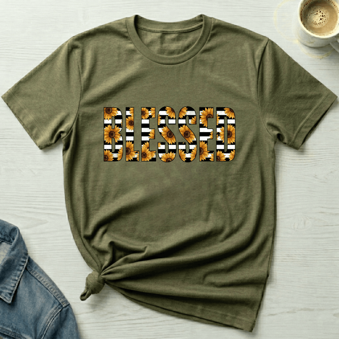 mom life tee that says Blessed Mom T-Shirt for moms