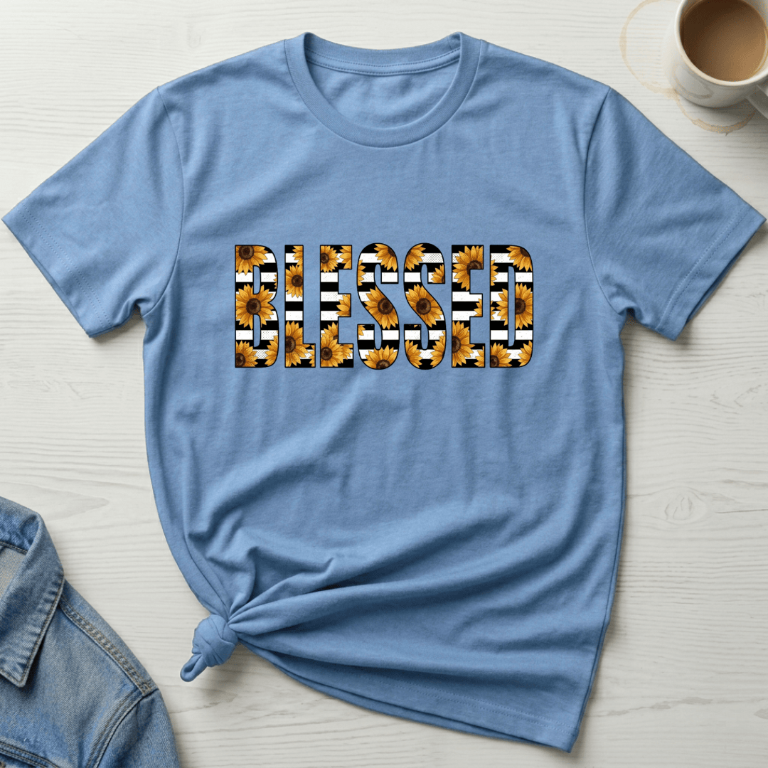 mom life tee that says Blessed Mom T-Shirt for moms