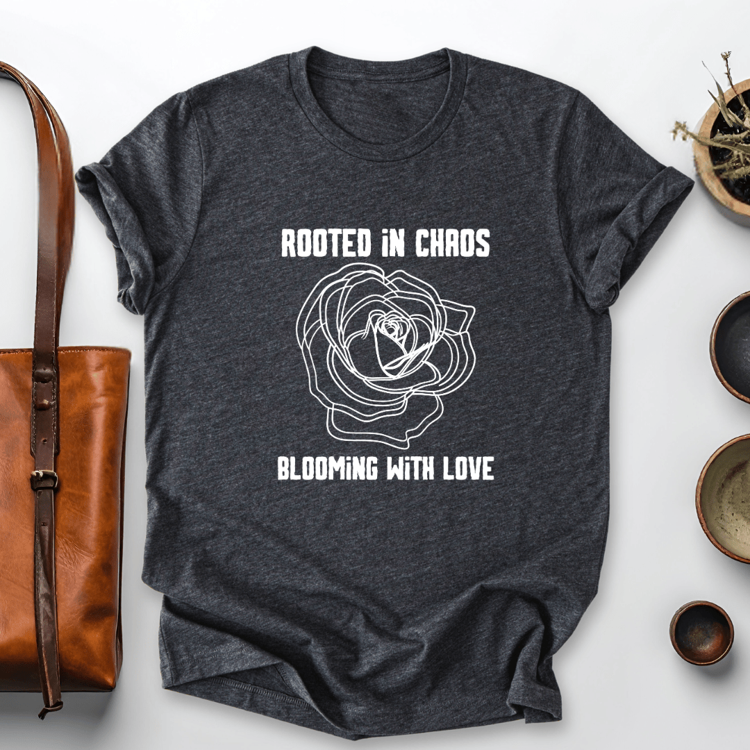 mom life tee that says Blooming With Love Mom T-Shirt for moms