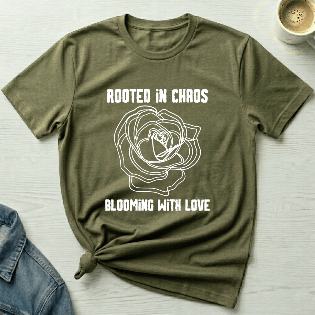mom life tee that says Blooming With Love Mom T-Shirt for moms