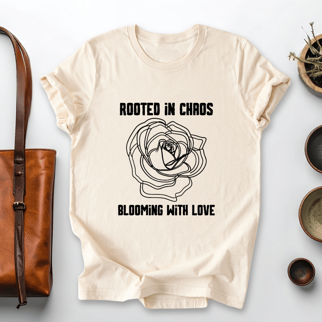 mom life tee that says Blooming With Love Mom T-Shirt for moms