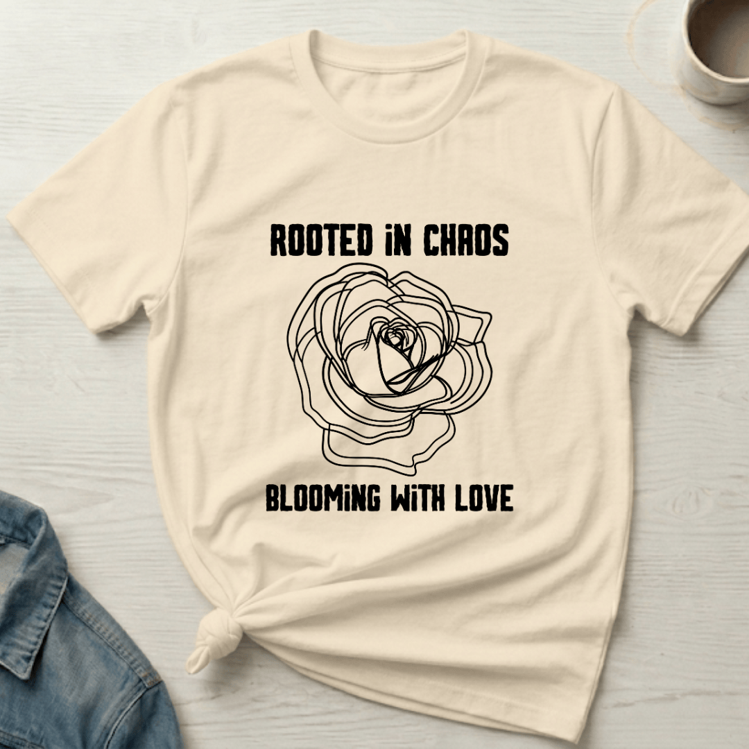 mom life tee that says Blooming With Love Mom T-Shirt for moms