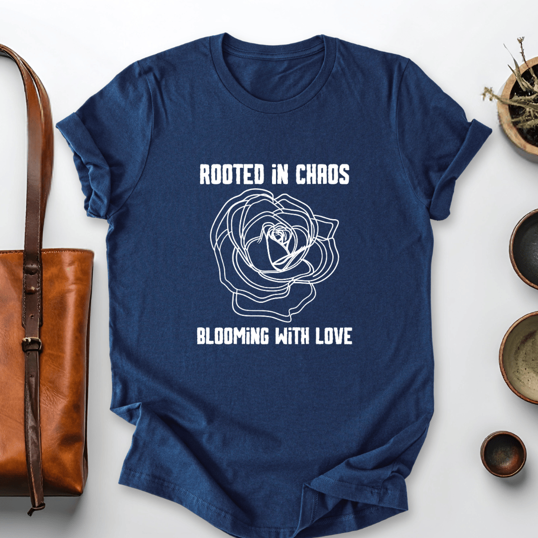 mom life tee that says Blooming With Love Mom T-Shirt for moms