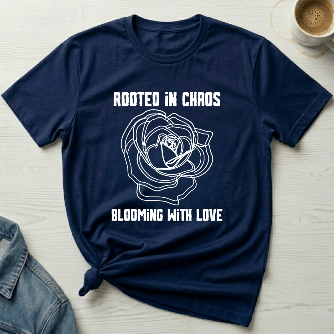 mom life tee that says Blooming With Love Mom T-Shirt for moms