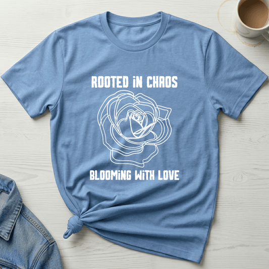 mom life tee that says Blooming With Love Mom T-Shirt for moms