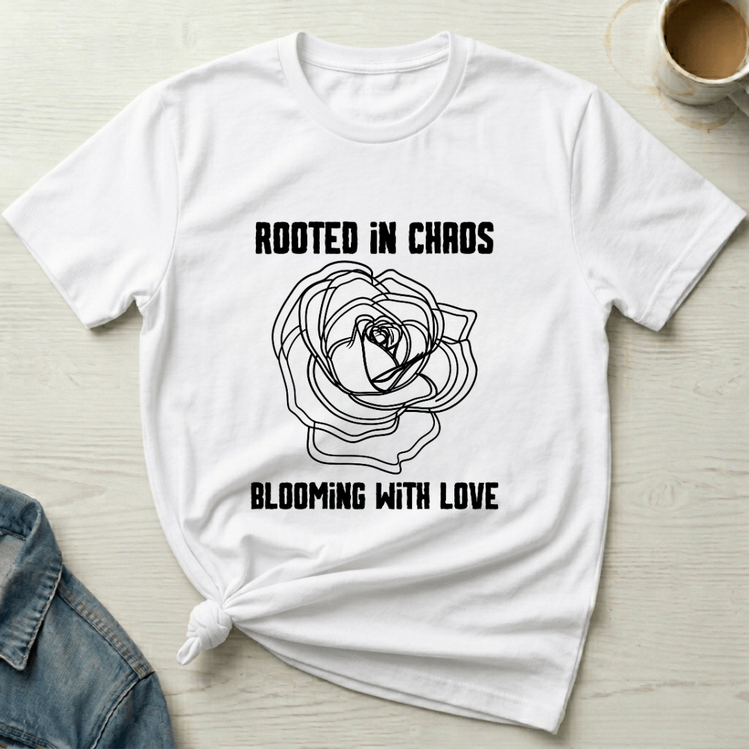 mom life tee that says Blooming With Love Mom T-Shirt for moms