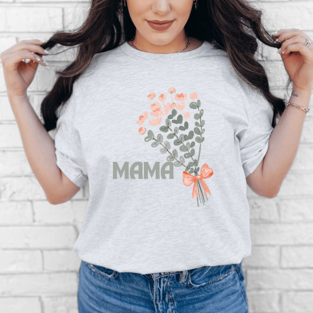 mom life tee that says Bouquet Mom T-Shirt for moms