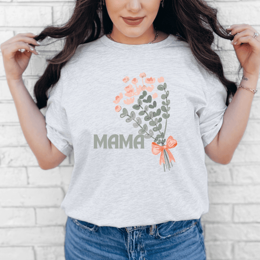 mom life tee that says Bouquet Mom T-Shirt for moms