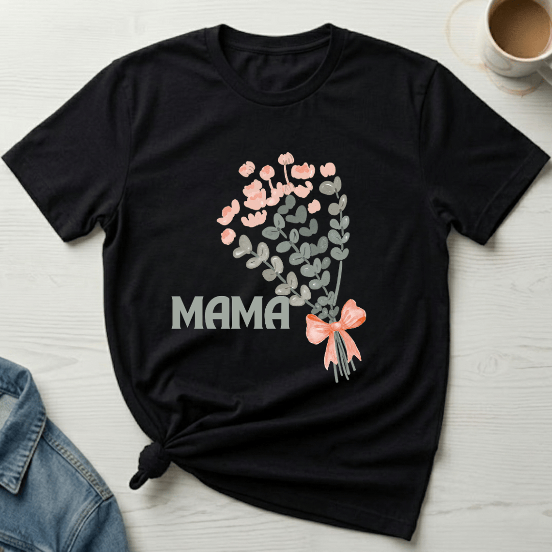 mom life tee that says Bouquet Mom T-Shirt for moms
