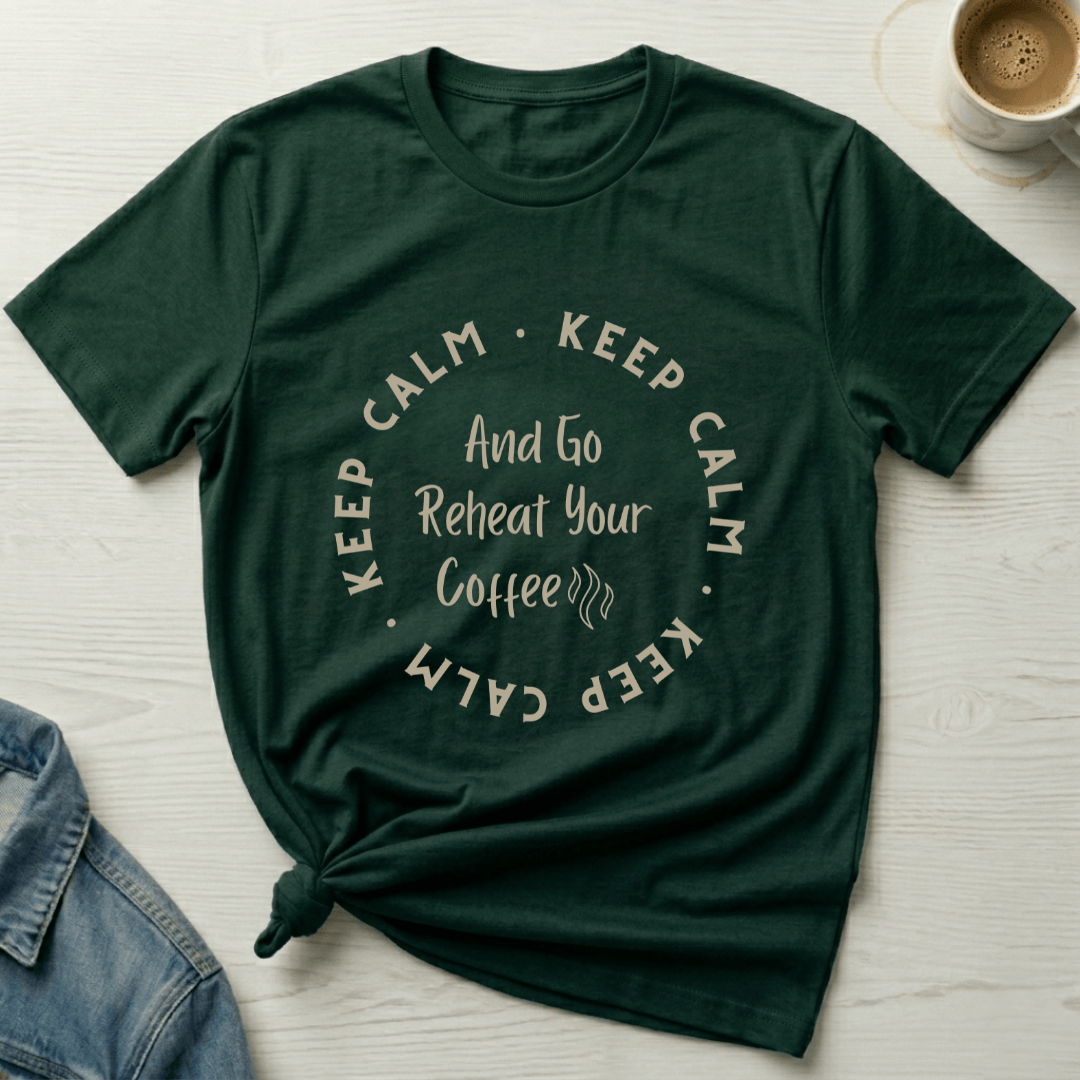 mom life tee that says Calm with Cold Coffee Mom T-Shirt for moms