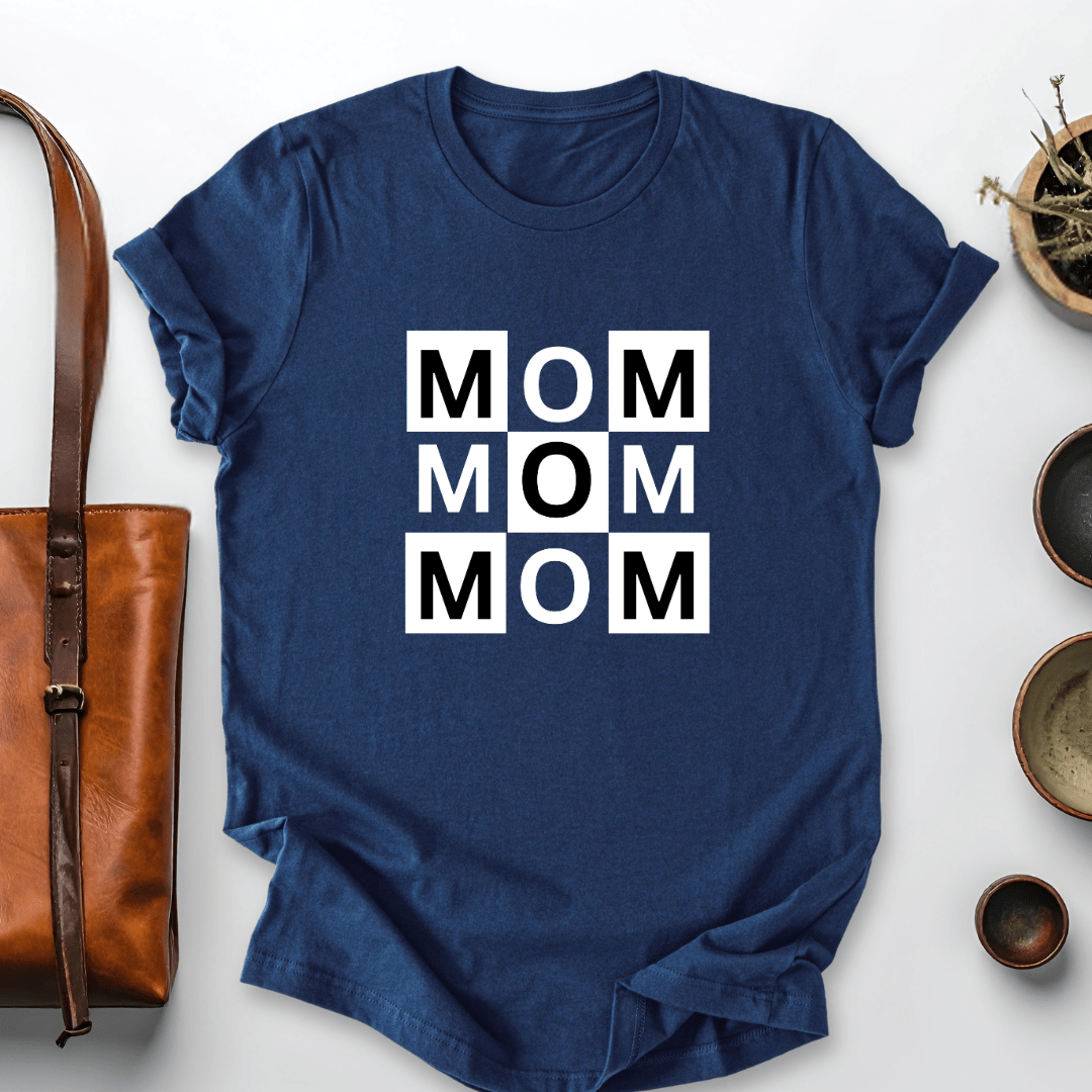 mom life tee that says Checkered Mom T-Shirt for moms