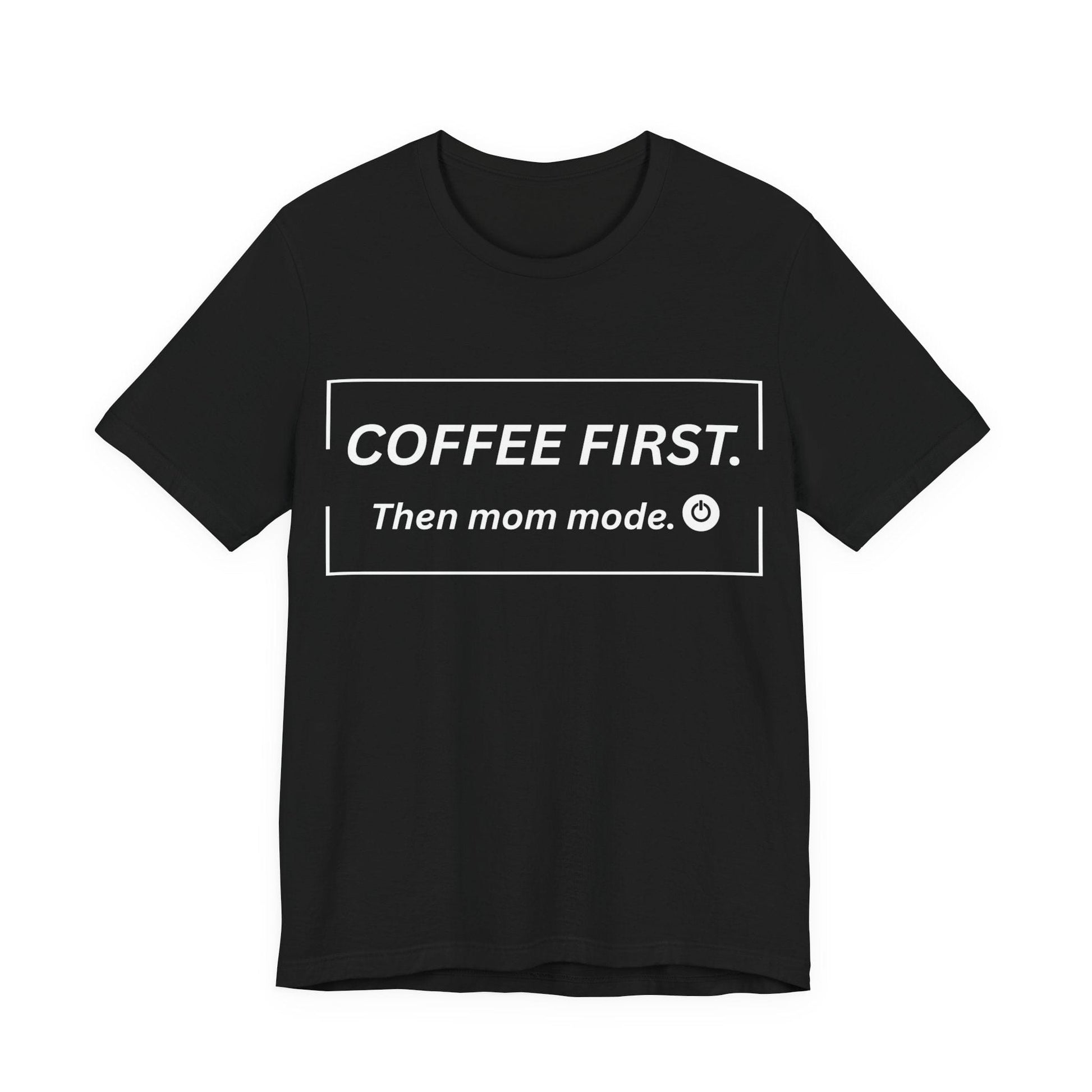 mom life tee that says Coffee and Mom Mode T-Shirt for moms
