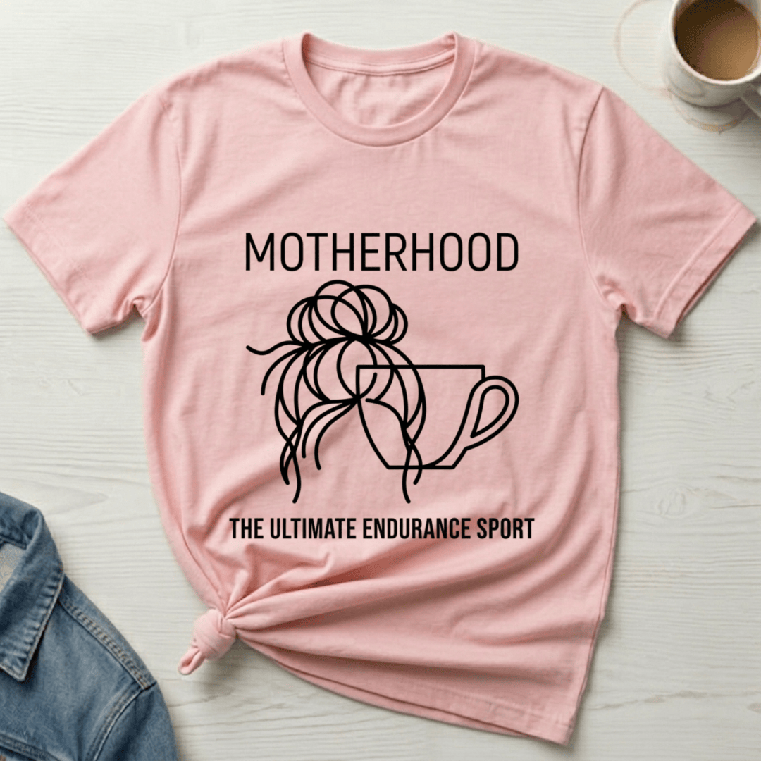 mom life tee that says Endurance Sport Mom T-Shirt for moms