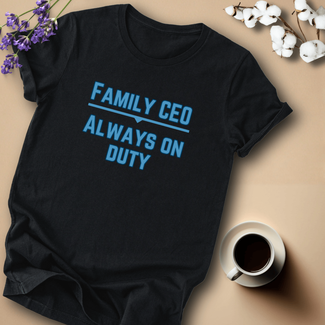 mom life tee that says Family CEO Funny Mom T-Shirt for moms