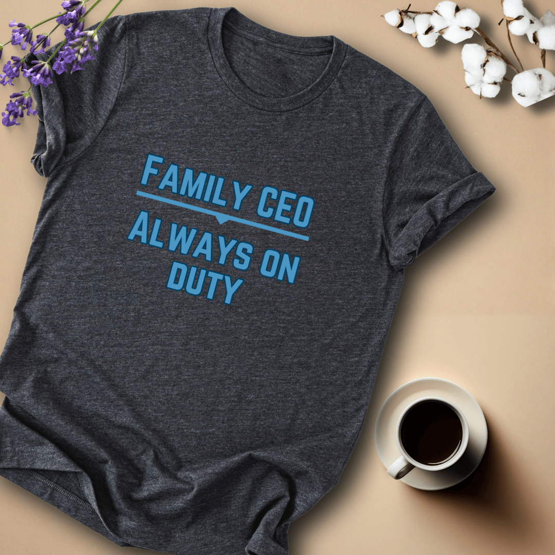 mom life tee that says Family CEO Funny Mom T-Shirt for moms