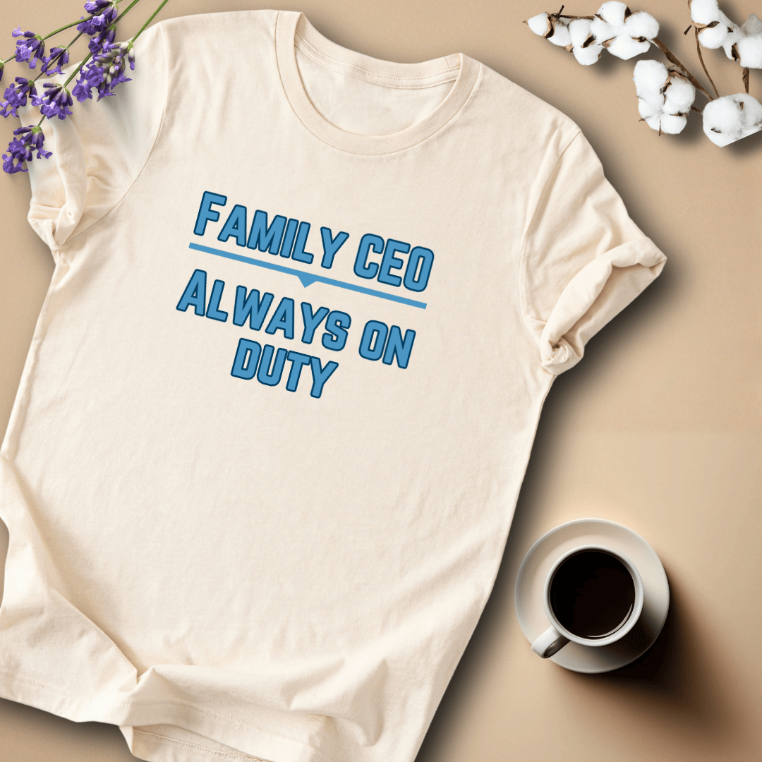 mom life tee that says Family CEO Funny Mom T-Shirt for moms