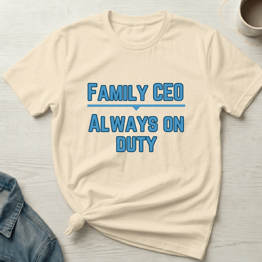 mom life tee that says Family CEO Funny Mom T-Shirt for moms
