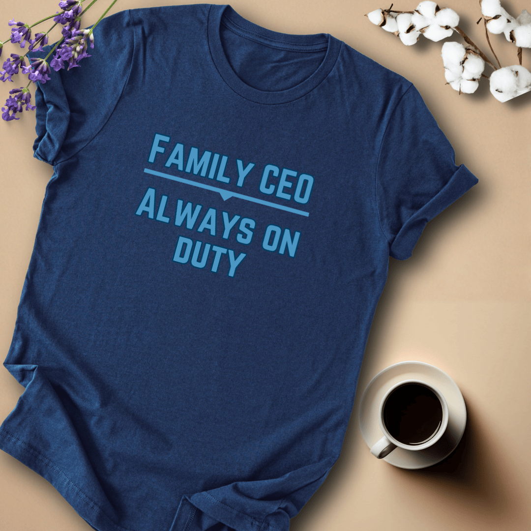 mom life tee that says Family CEO Funny Mom T-Shirt for moms