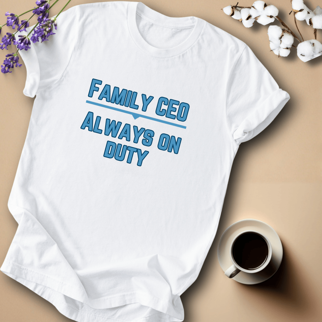 mom life tee that says Family CEO Funny Mom T-Shirt for moms