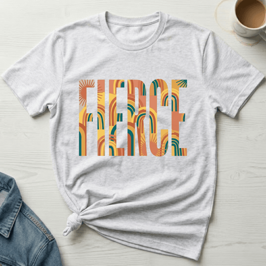 mom life tee that says Fierce Mom T-Shirt for moms