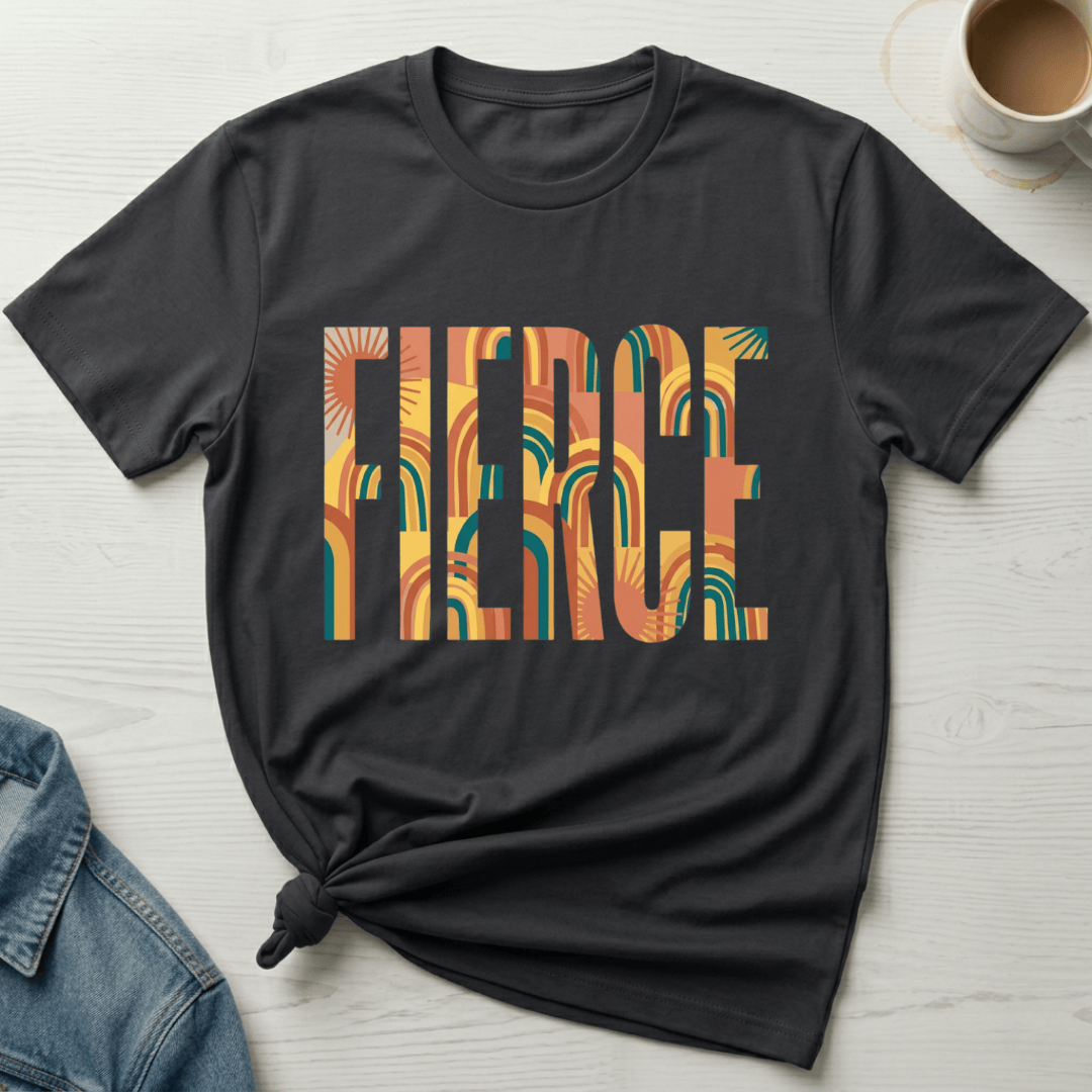 mom life tee that says Fierce Mom T-Shirt for moms