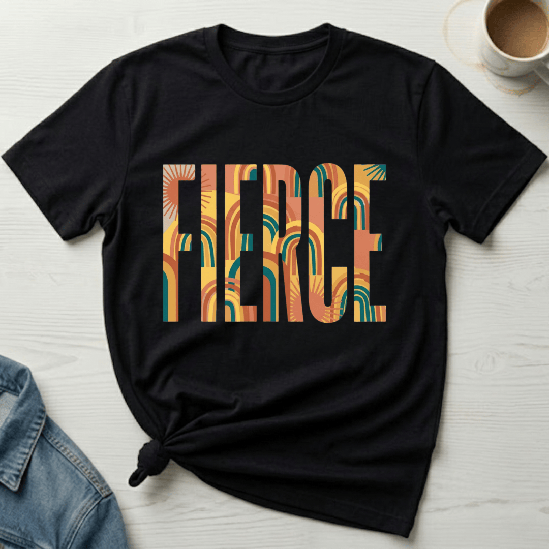 mom life tee that says Fierce Mom T-Shirt for moms