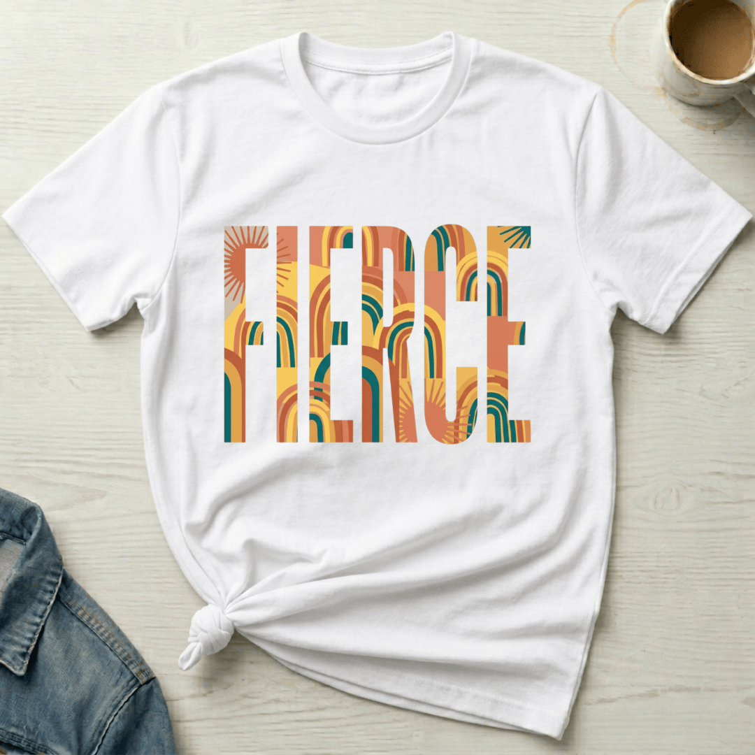 mom life tee that says Fierce Mom T-Shirt for moms