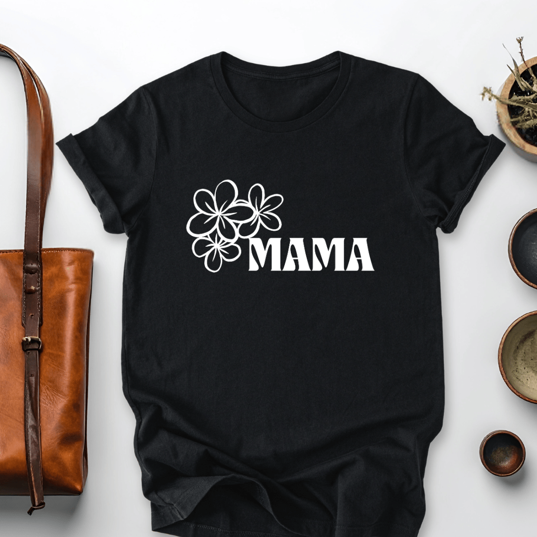mom life tee that says Floral Mom T-Shirt for moms