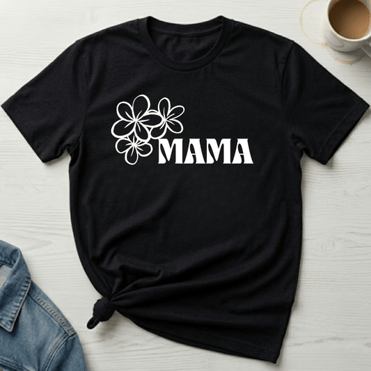 mom life tee that says Floral Mom T-Shirt for moms