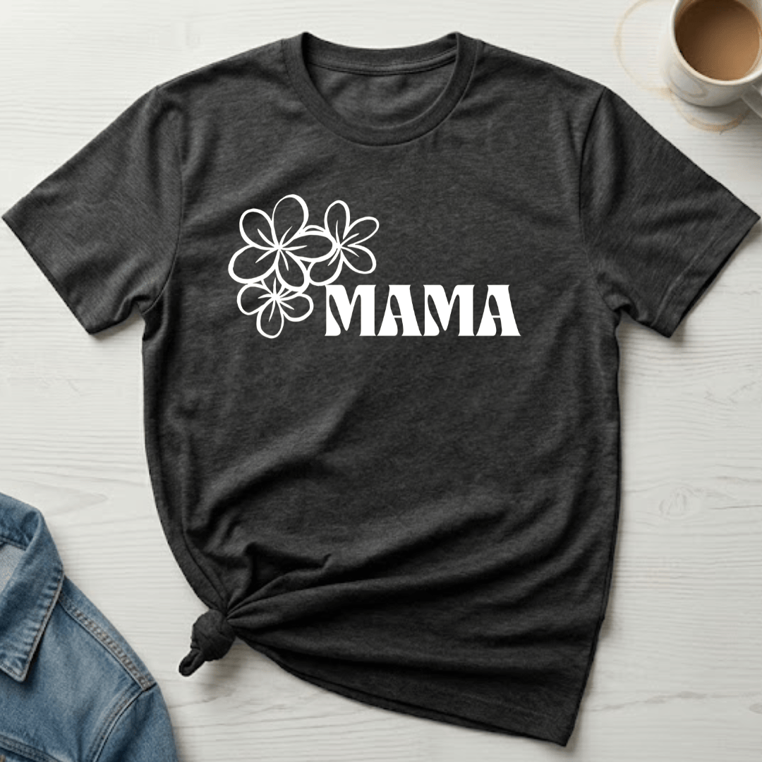 mom life tee that says Floral Mom T-Shirt for moms