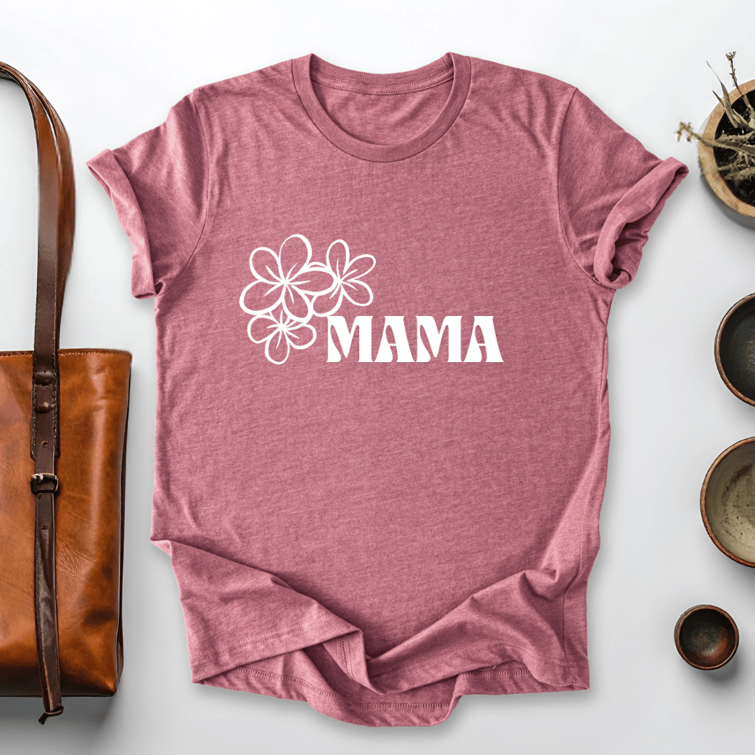 mom life tee that says Floral Mom T-Shirt for moms