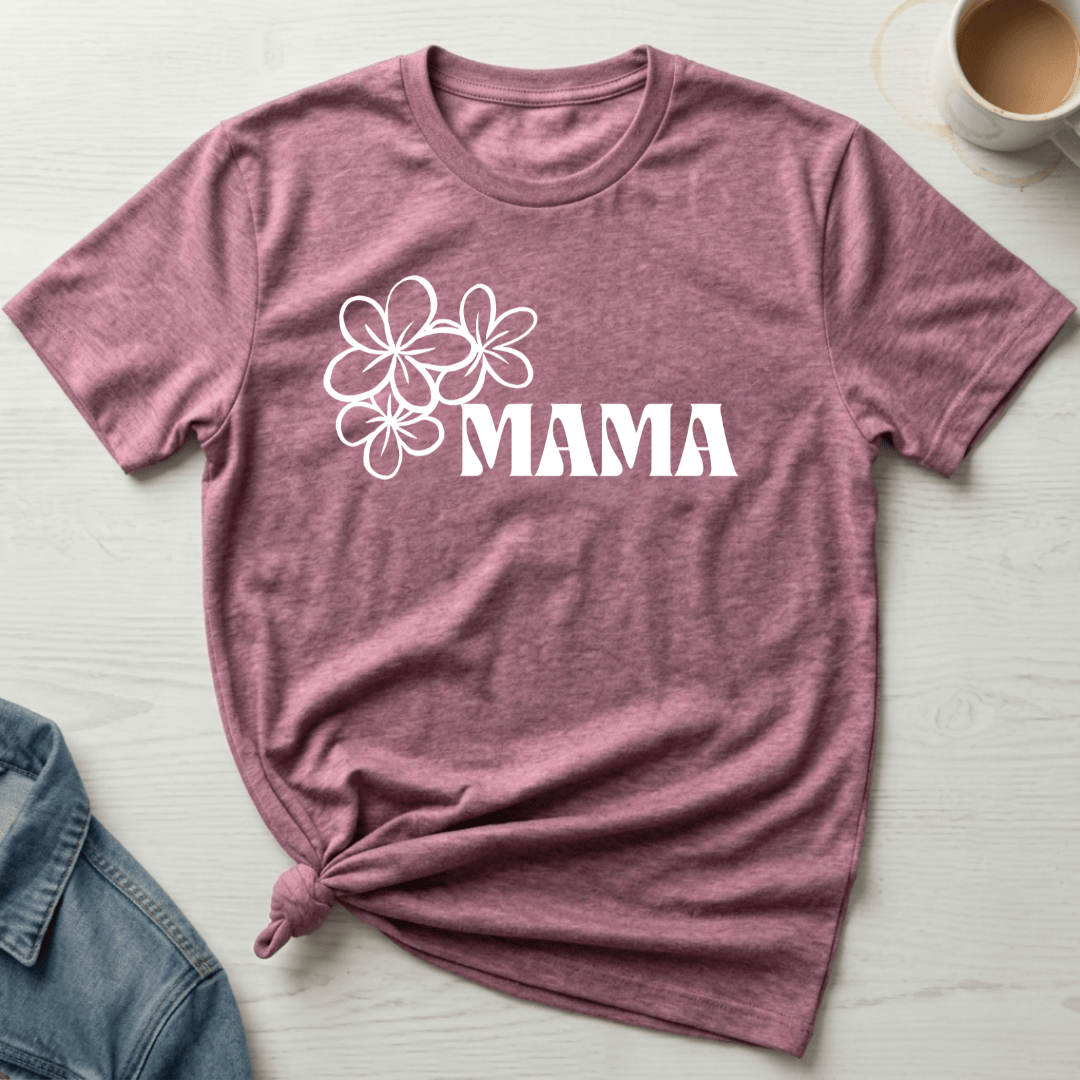 mom life tee that says Floral Mom T-Shirt for moms