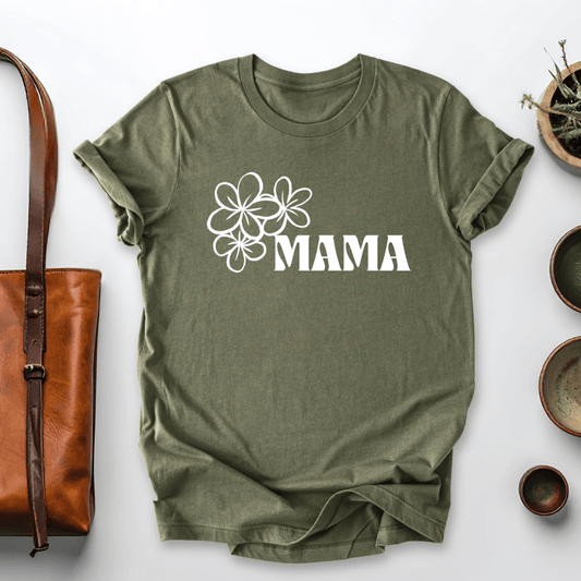 mom life tee that says Floral Mom T-Shirt for moms