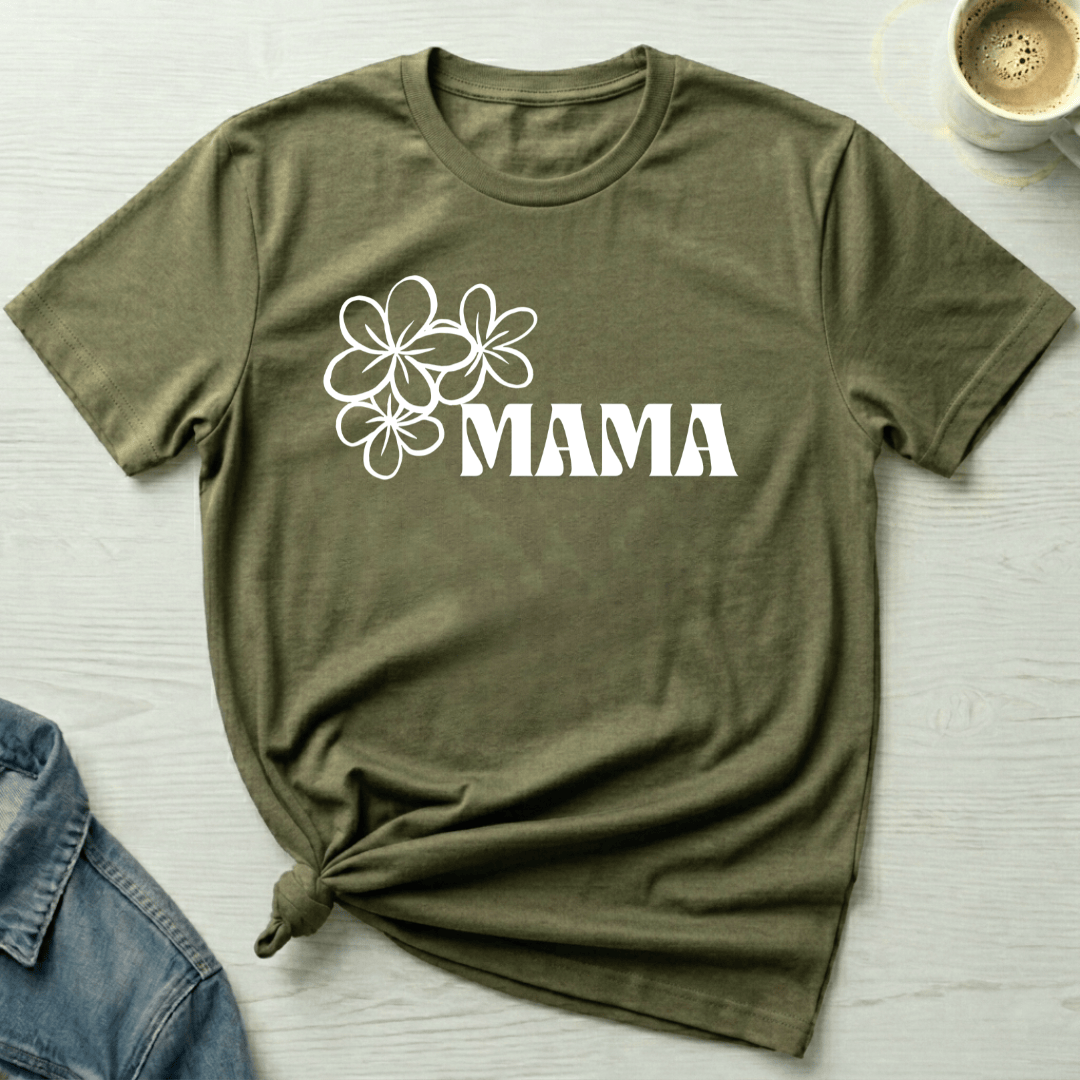 mom life tee that says Floral Mom T-Shirt for moms
