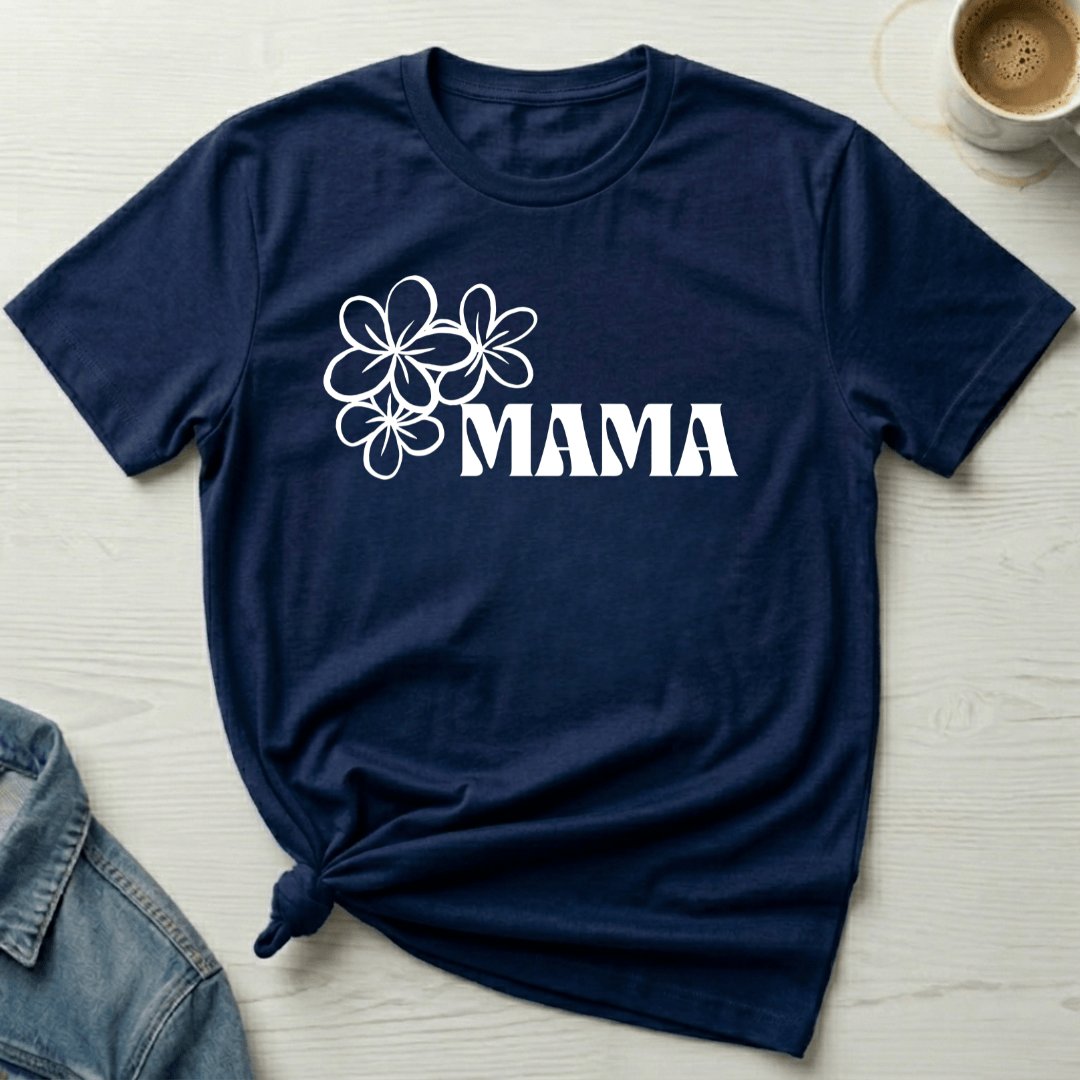 mom life tee that says Floral Mom T-Shirt for moms