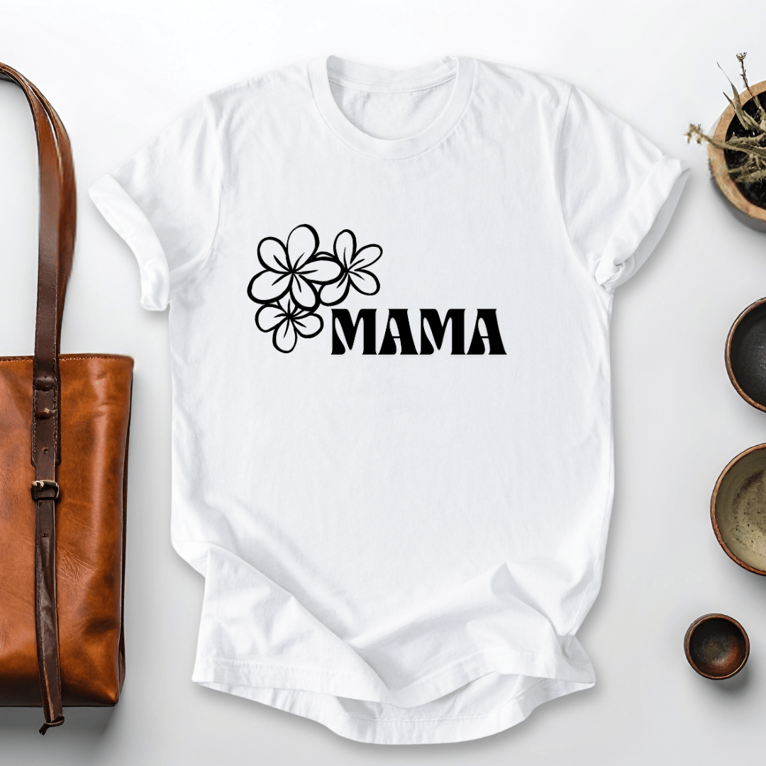 mom life tee that says Floral Mom T-Shirt for moms