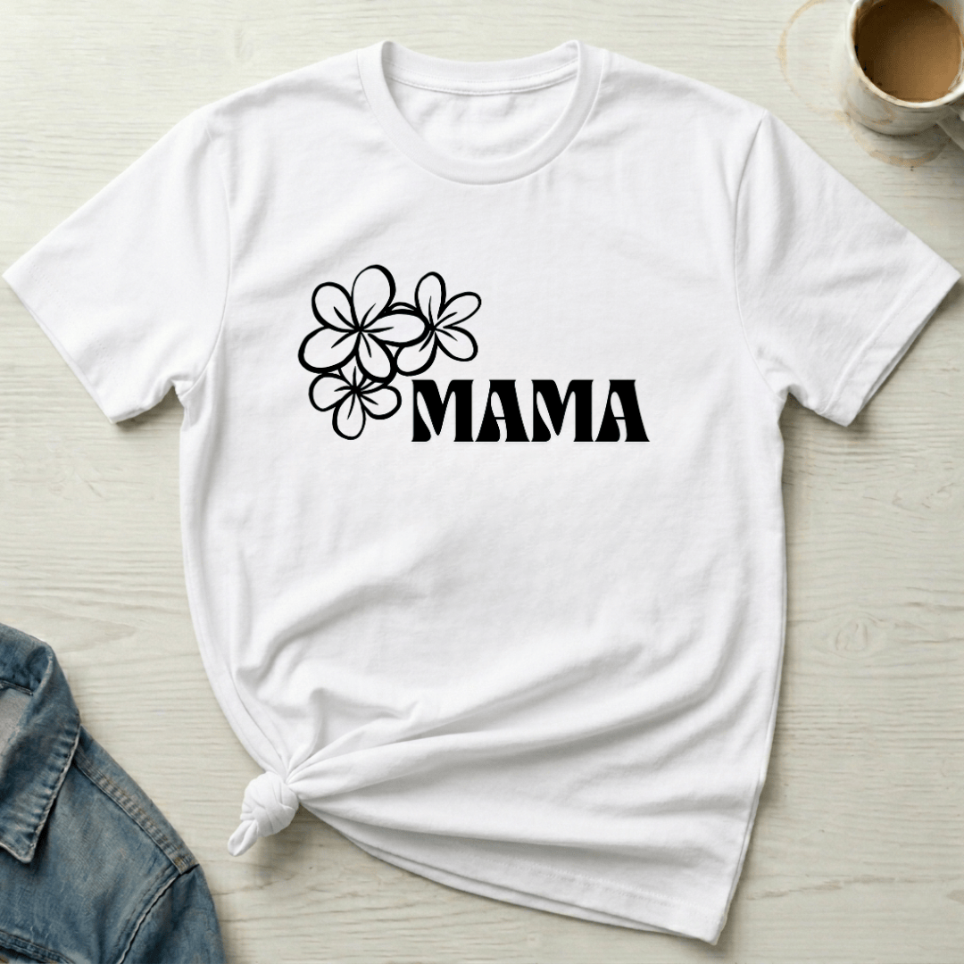 mom life tee that says Floral Mom T-Shirt for moms