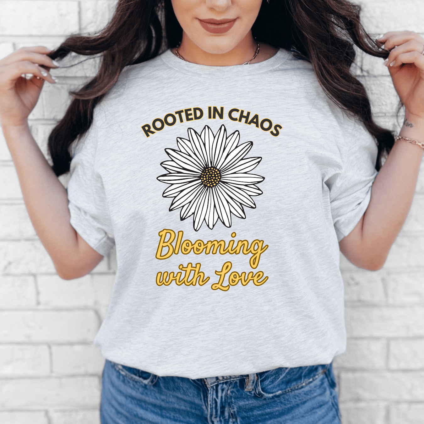 mom life tee that says Flower Mom Humor T-Shirt for moms