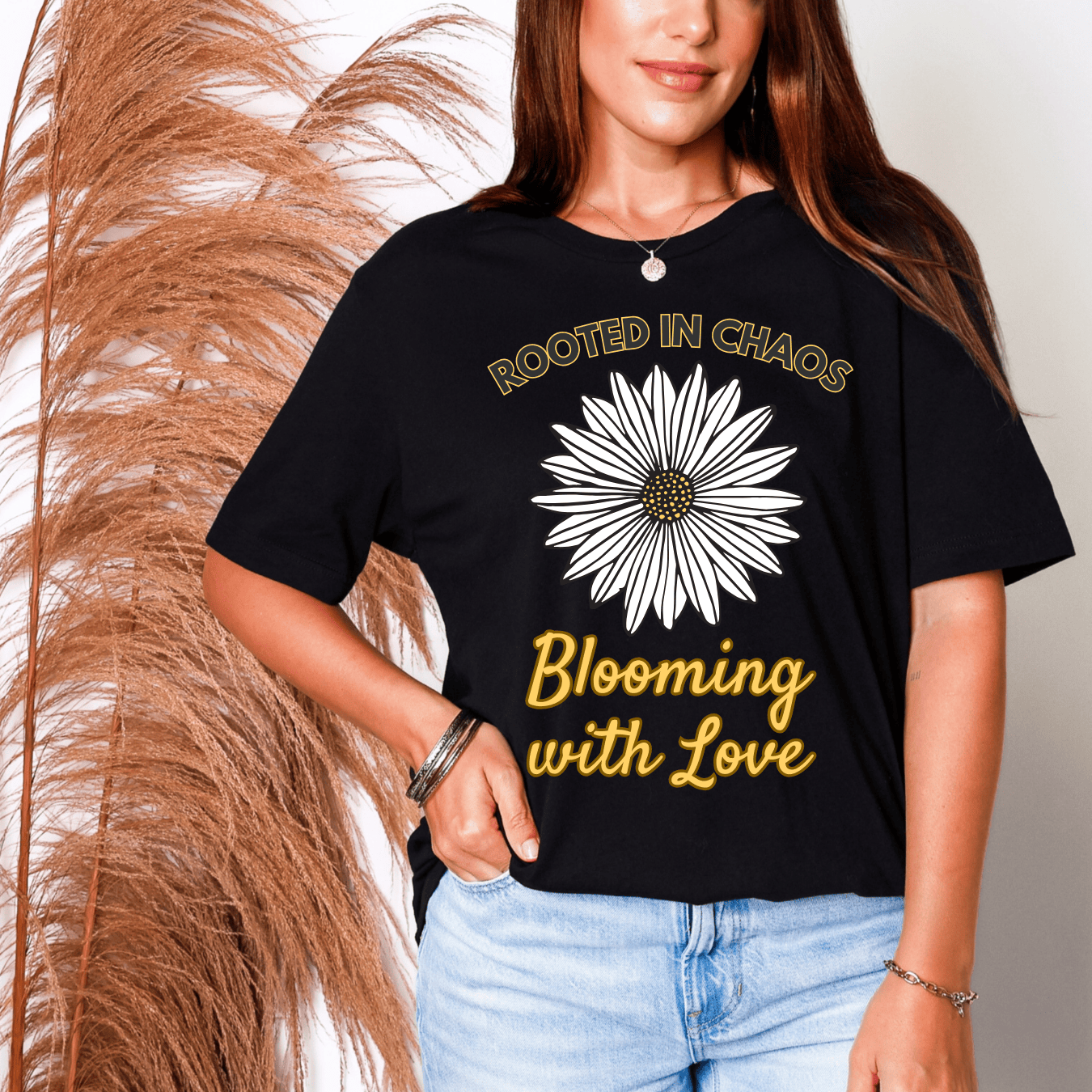mom life tee that says Flower Mom Humor T-Shirt for moms